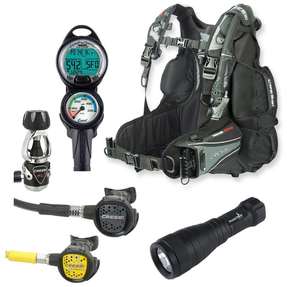 Cressi Air Travel BC Scuba Gear Dive Package Diving Equipment