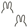 thumbnail image 2 of relayinert Rabbit Nightlight LED Lamp USB for Children s Room Cute and Decorative Black 29x30cm 2Set, 2 of 6