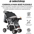 thumbnail image 3 of Carriola Infantil De Lujo Con Toldo De Viaje Compacta Y Ligera Carriola Para Bebe Con Jugetes Tela Transpirable Carrito Para Bebe Con Mango Ergonomico Carreola Ultra Ligera Y Comoda (Negra), 3 of 6