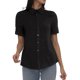 thumbnail image 1 of CAMISA DE MUJER CHIC INSPIRE DE MANGA CORTA CON CUELLO DESCENDIDO XL NEGRO, 1 of 7