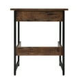 thumbnail image 2 of Veryke Farmhouse Industrial Nightstand with Storage Shelf, Sofa Table for Living Room, Bedroom Rustic Brown, 2 of 8