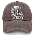 thumbnail image 3 of Hats for Women Unisex My Fish Theme Adjustable Visor Baseball Cap Outdoor Sport Coffee One Size, 3 of 5