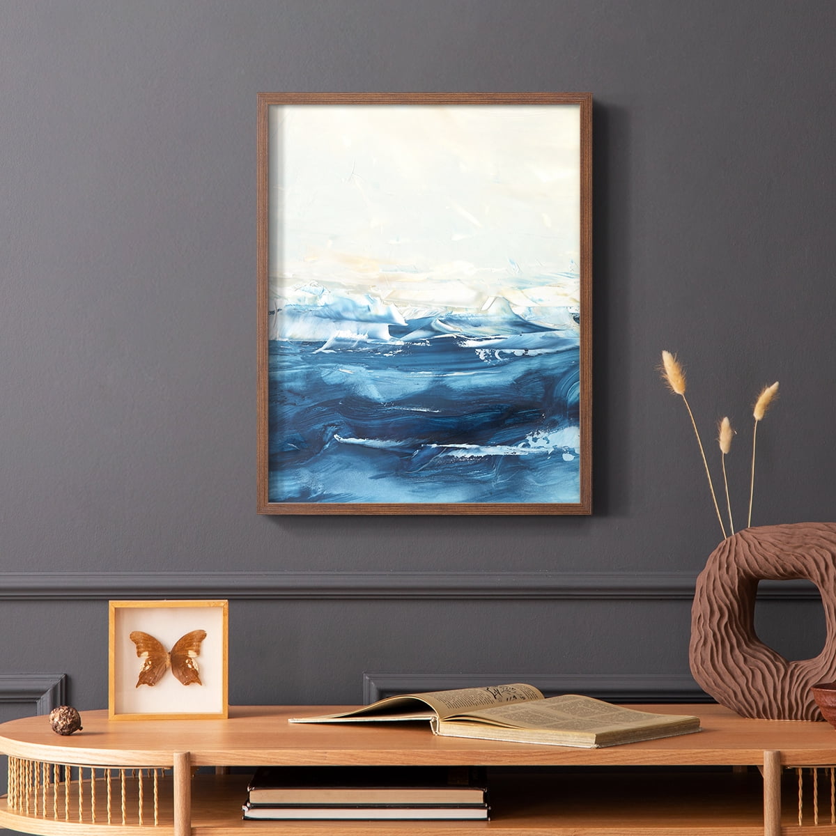 Wave after Wave II Framed Print in Brown Solid Wood 11 x 14 Framed Print