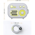 thumbnail image 3 of MATEPROX AirPods 3 Case, Airpods 2021 3rd Generation Cover Retro Radio Earbud Case with Keychain-Gray, 3 of 7