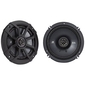 KICKER 48ESC65 - 6.5 inch Coaxial, 230 Watts Peak, 2-Way Car Speakers, Black Grilles, Poly-Blend Cone, 13mm Tweeter, Zero Tweeter Protrusion