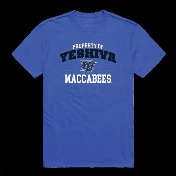 Yeshiva University Maccabees Property College T-Shirt, Royal - 2XL