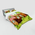 thumbnail image 3 of Ambesonne Tree Bedding Set 3 Pcs, Worms in Wooden Tree, Twin XL, Apple Green Chocolate, 3 of 3