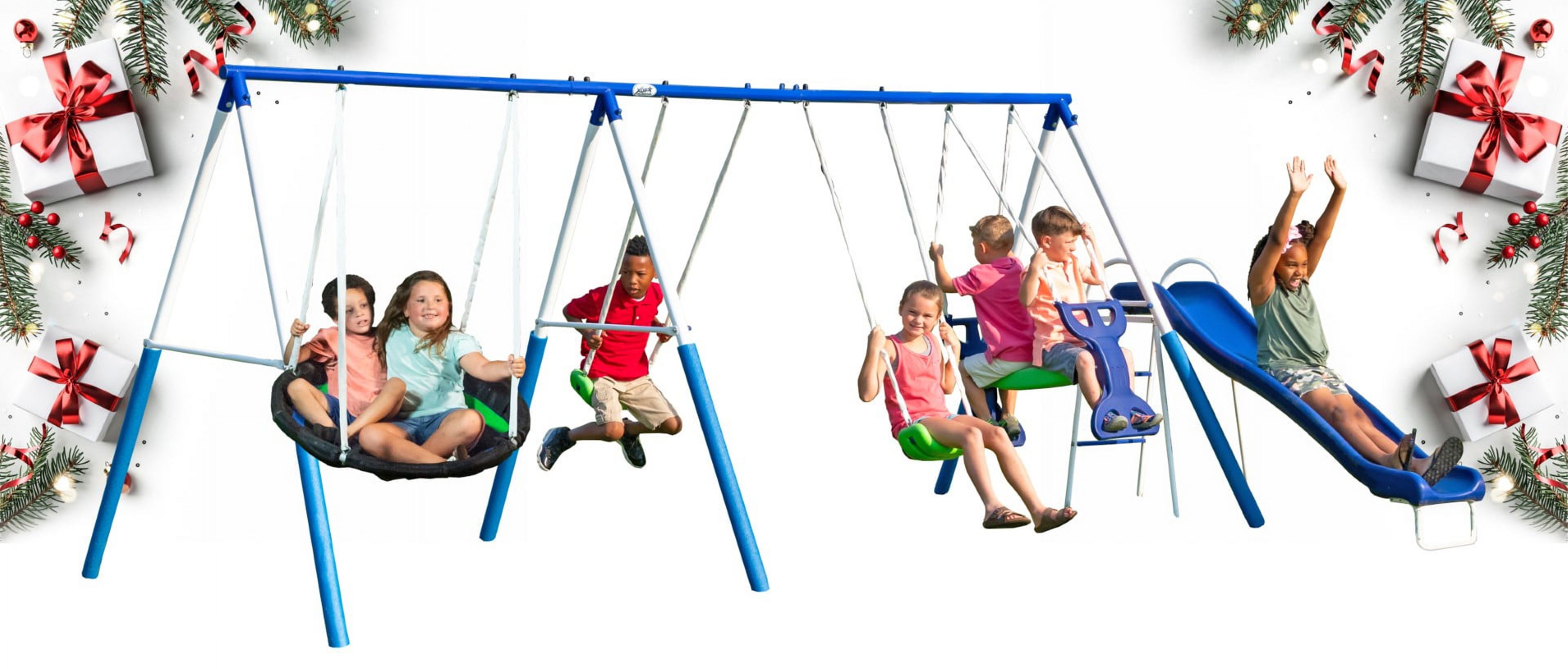 XDP Recreation All Star Playground Metal Swing Set for up to 7 Children - image 2 of 13
