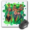 3dRose Women African Dance, Mouse Pad, 8 by 8 inches