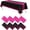 Black and Hot Pink, variant on 8Pack Disposable Plastic Tablecloths and Satin Table Runner White and Royal Blue Dot Tablecloth Blue Satin Table Runner for Wedding Birthday Baby Shower Anniversary Christmas New Year Party Supplies