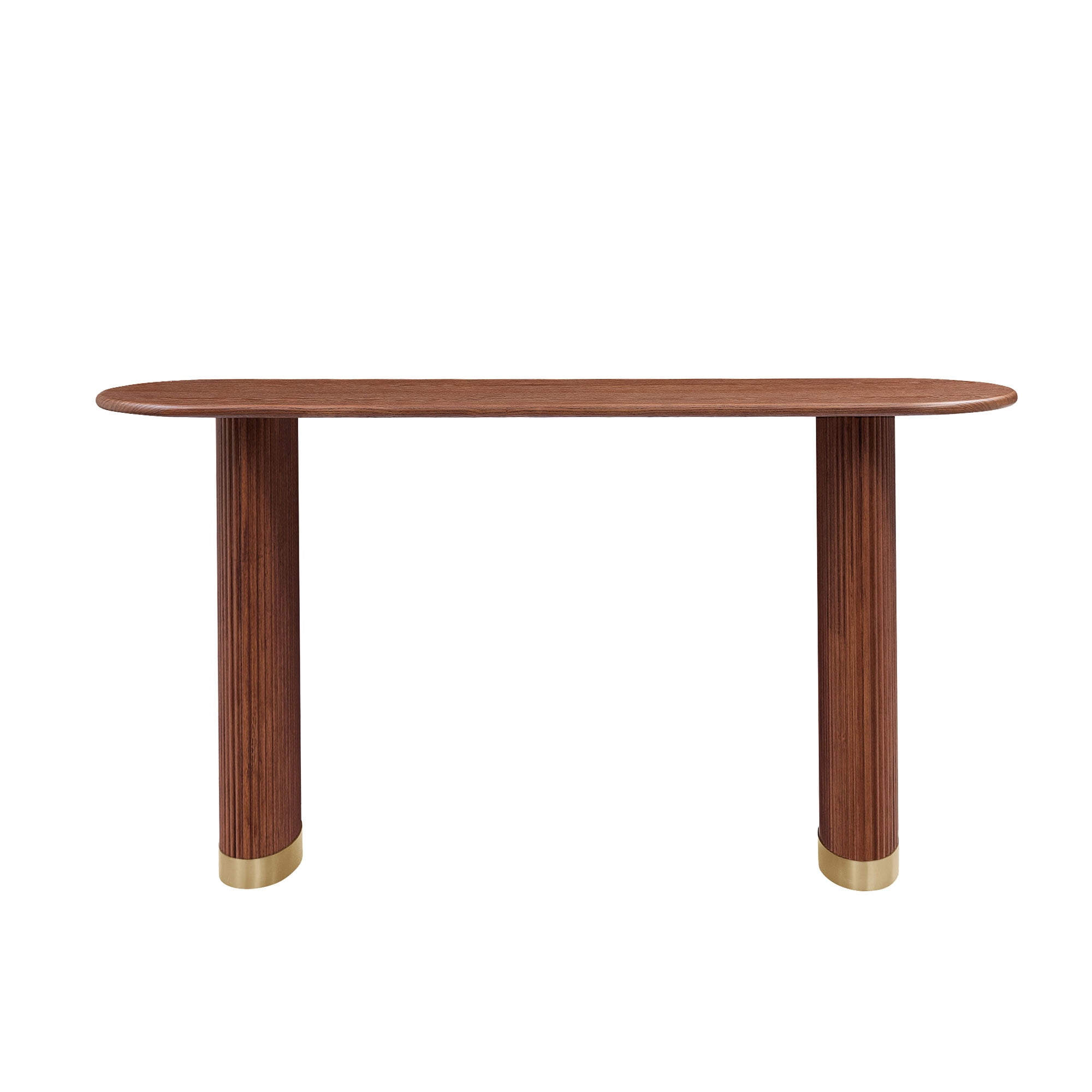 Modern Narrow Entryway Table 59.1 Inch with Unique Stainless Steel Legs
