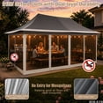 thumbnail image 5 of COBIZI 10x20 Pop up Gazebo Tent, Canopy Tents for Parties, 3 Adjustable Height Settings, 240 Sq. Ft. Large Outdoor Pop Up Patio Gazebos, Shelter with Net for Backyard, Lawn, Deck, Dark Gray, 5 of 9
