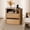 Natural Wood, variant on Satifur Wooden Nightstand with Charging Station, 2 Drawers Bedside Table, Storage End Table for Bedroom Living Room, Walnut