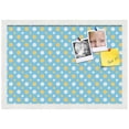 thumbnail image 2 of PinPix 22x15 Custom Cork Bulletin Board Blue - White Dots Poster Board Has a Fabric Style Canvas Finish, Framed in Blue - White Dots, by ArtToFrames (PinPix-345), 2 of 6