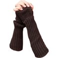 thumbnail image 1 of Design Écailles Gants d'Hiver Chauds Sans Doigts Chauffe-Bras Longs Tricotés pour Femmes, 1 of 2