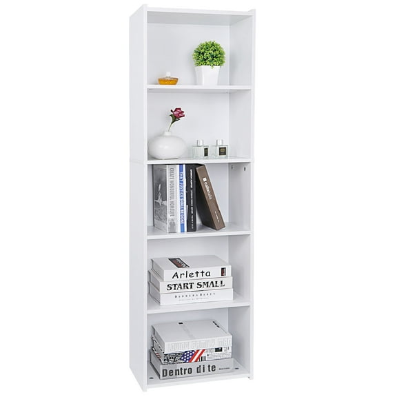 ZENY 5-Tiers Bookshelf Bookcase Multipurpose Collection Display Storage