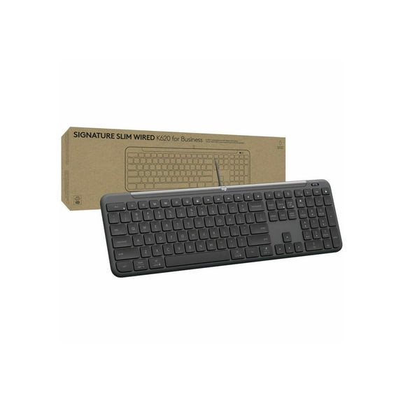 Logitech Signature Slim Wired K620 for Business - Keyboard - full size - USB-C - QWERTY - US
