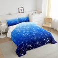 thumbnail image 3 of Erosebridal Blue Glitter Comforter Set Full, Sparkle Galaxy Twinkle Starlight Bedding Set Teens Adult, Ombre Pastel Duvet Sets Starry Sky Quilted Duvet with 2 Pillow Cases, 3 of 6