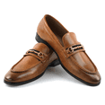 thumbnail image 2 of Men's Dress Shoes Loafer with Gold Buckle Slip On Formal Modern Classic, 2 of 5