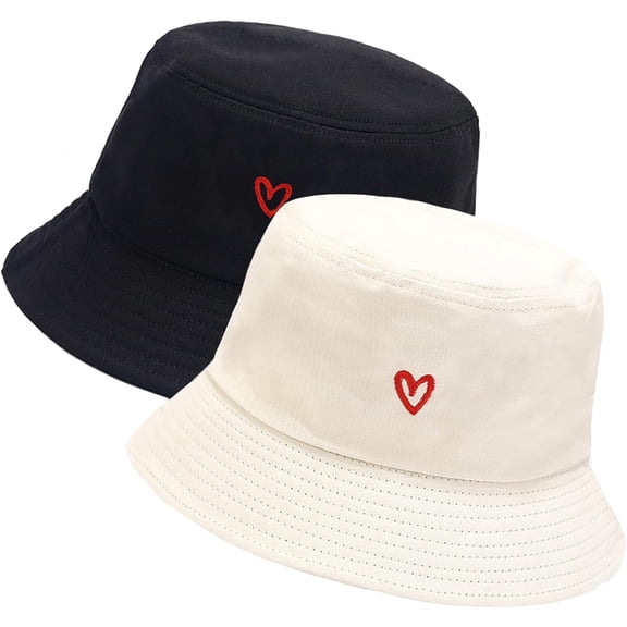 2 Pack Unisex Bucket Hat for Women Men Summer Beach Fishing Hat Sun Hat