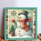 thumbnail image 2 of Hilo Algodón Ecológico Bordado Punto Cruz Con Muñeco Nieve Impreso 11CT 40x40cm, 2 of 9