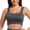 Dark Gray, variant on Women's Bra, Polyamide Blend Slim Fit Seamless Wirefree Square Neck for Yoga Daily Wear
