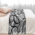 thumbnail image 3 of Bed Runner Scarf for Twin Size Bed, Grey Geometric Beds Scarf Throws for Foot of Bedding, Retro Black White Abstract Striped Lines Decorative Beds Runners for Bedroom Guestroom, 71"x20", 3 of 8