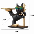 thumbnail image 3 of POLISE Spaces French Bulldog Bird Feeder, Whimsical Themed Decor with Black & Gold Color, 10.5 Inch Height Indoor/Outdoor Feeding Station, Decorative Sculpture with Feeding Tray, 3 of 7