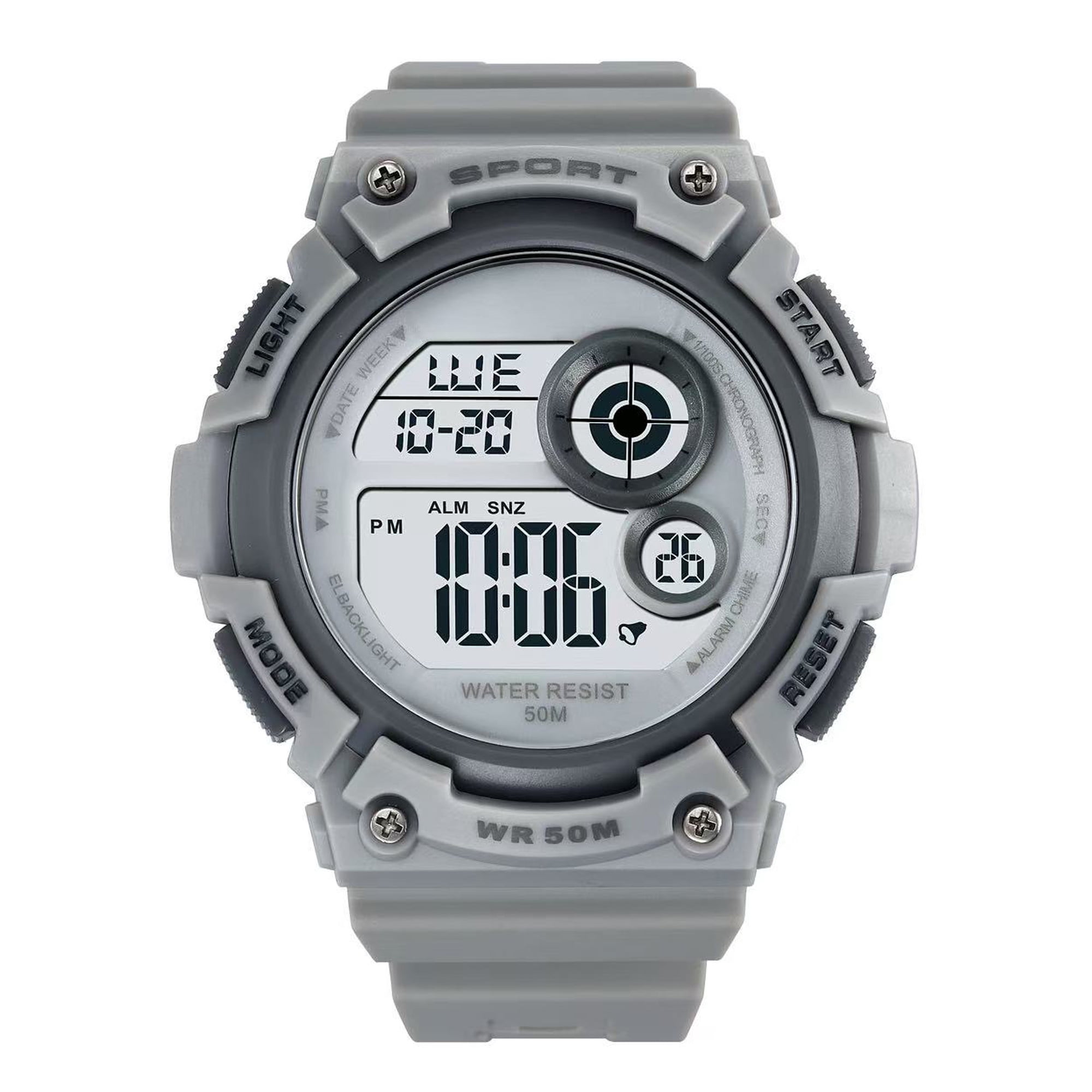 George Men's Digital Sport Wristwatch Plastic Strap