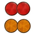 thumbnail image 1 of 2 Pcs Réflecteur Rond Rouge Universel pour Moto ATV 5.6x0.8cm & 2 x 2 Pouces Réflecteurs Ronds Orange Universel, 1 of 7
