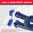thumbnail image 3 of 20 Feet RV/Camper Sewer Hose Kit, Includes Two Attachable 10 Feet Sewer Hose with Swivel Fitting, 90 Degree Clear View Sewer Adapter, and Four Storage Caps, 3 of 6
