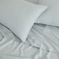 thumbnail image 7 of Linen Blend 4-Piece Sheet Set, Cooling & Breathable TENCEL™ Lyocell & Linen Blend, Queen, Blue, 7 of 7