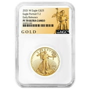 2021-W Proof $25 Type 2 American Gold Eagle 1/2 oz NGC PF70UC ER ALS Label