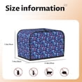 thumbnail image 5 of Xecao Blue Skull Flower Print 2 Slice Toaster Cover with Pockets, Small Appliance Cover, Dust and Fingerprint Protection, Machine Washable, 5 of 7