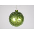 thumbnail image 1 of 120 mm. Boule d'Ornement Vert Lime avec Motif de Paillettes Vert Lime, 1 of 1