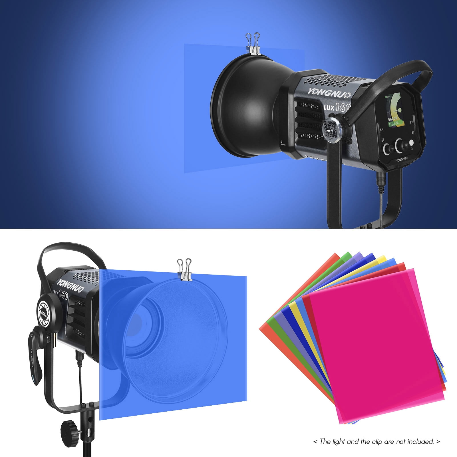 IHOUONE 22 Pièces Fil Filtre Couleur Gel, Transparent Correction