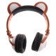 thumbnail image 4 of children bear Headphone Gaming Headsets Con Flash LED Para , Teléfono Android Hugo Auriculares de los niños del oído del oso, 4 of 10