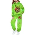 thumbnail image 3 of YMNXA Big Kids Boys Christmas Outfits Two Piece Long Sleeve Reindeer Print Hoodies And Jogger Pants Stylish Soft Sets For Daily Wear Green 4-5 Years, 3 of 7