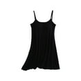 thumbnail image 5 of Oksale Adjustable Strap Modal Lingerie for Women Built in Bra Mini Night Gown Trendy Asymmetrical Hem Chemise Nightgown Sexy Crewneck Slip Sleepwear Black M, 5 of 6