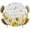 White, variant on Fitted Round Tablecloths Elastic Edged Table Covers 36"-44",Country Yellow Sunflower Waterproof Dining Room Table Cloth
