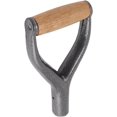 thumbnail image 1 of HELIAHO Shovel D Grip Handle, 1.22in ID Reusable Spade Handle D Grip Handle Shovel Replacement Handle with Wooden Grip, Metal Shovel Replacement Handle for Garden Digging Raking Tool CJ911-69464, 1 of 9