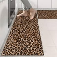 thumbnail image 2 of Kitchen Rugs Sets Of 2,Brown and Black Leopard Print Anti Fatigue Kitchen Mat Rugs Non Slip Washable,Decorative Kitchen Floor Mats for Kitchen,Sink,Laundry,17"X47", 2 of 5