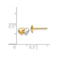 thumbnail image 2 of Double Heart Post Earrings in 14K Yellow and White Gold, 2 of 4