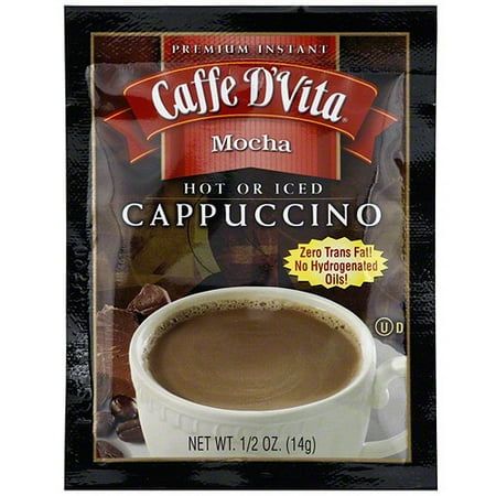 ***Discontinued by Kehe 07_20***Caffe D'Vita Premium Instant Mocha Cappuccino, 0.5 oz (Pack of 24)