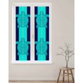 thumbnail image 2 of Window Privacy Film Turtle Mandalas Stained Glass Window Film Decorative Sun Block Window Cover Boho Modern Abstract Blue Stripe Summer Window Clings Static Adhesive Sticker for Bathroom 29.5"x118", 2 of 7