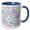 Blue/White, variant on 3drose, Colorful Geometrical Pattern Background - Abstract Vector Design, 11oz Two-tone Green Mug