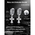 thumbnail image 2 of 925 Sterling Silver Celtic Knot Cross Dangle Earrings Celtic Cross Jewelry Gifts, 2 of 4