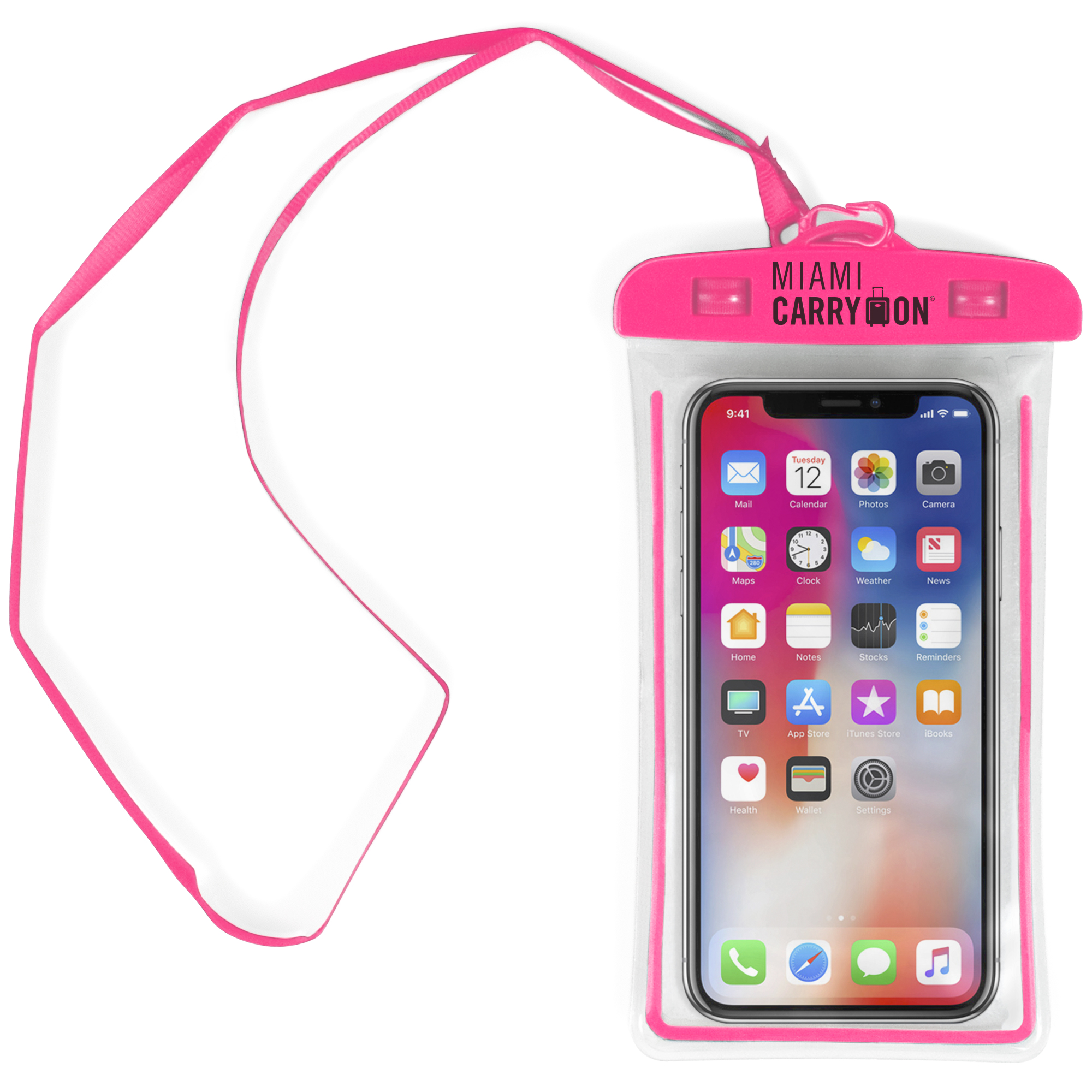 Miami CarryOn Waterproof Smartphone Pouch, IPX 8 Certified, 80 foot