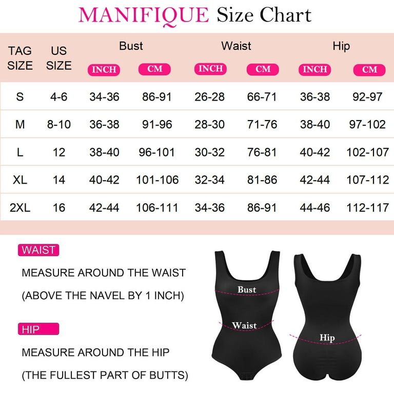 MANIFIQUE Women Slimming Bodysuits Shapewear Tops Tummy Control Body Shaper  Tank Leotards Bodycon Jumpsuit