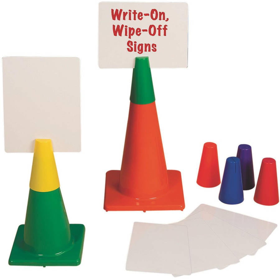 S&S Worldwide Poly Cone Topper Sign Set, Set of 6